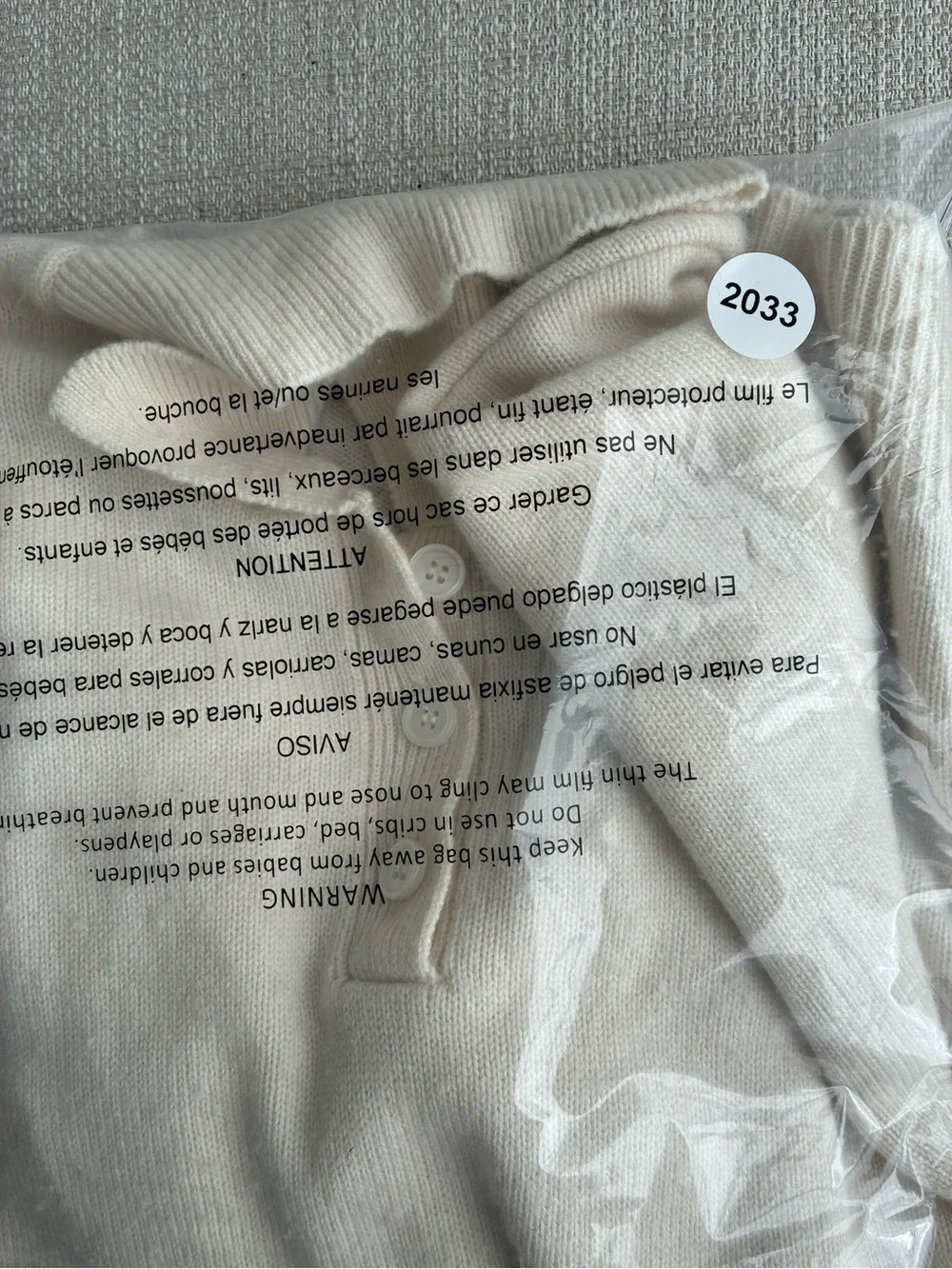 PARKE Sweater Women’s Small Wool Cashmere Cream - Picture 8 of 9